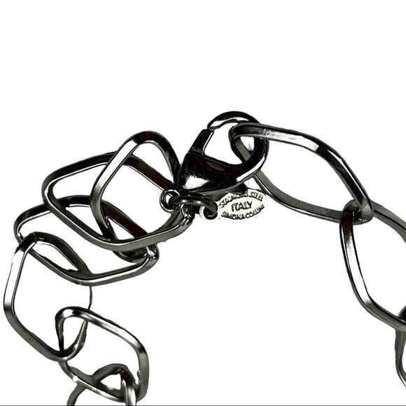 SIMONA COLLINI Onyx Silver chained necklace - Picture 9 of 9